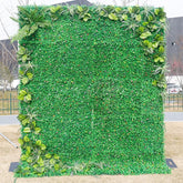 Aperturee - Aperturee Green Grass Artificial Fabric Wall Baby Shower Party